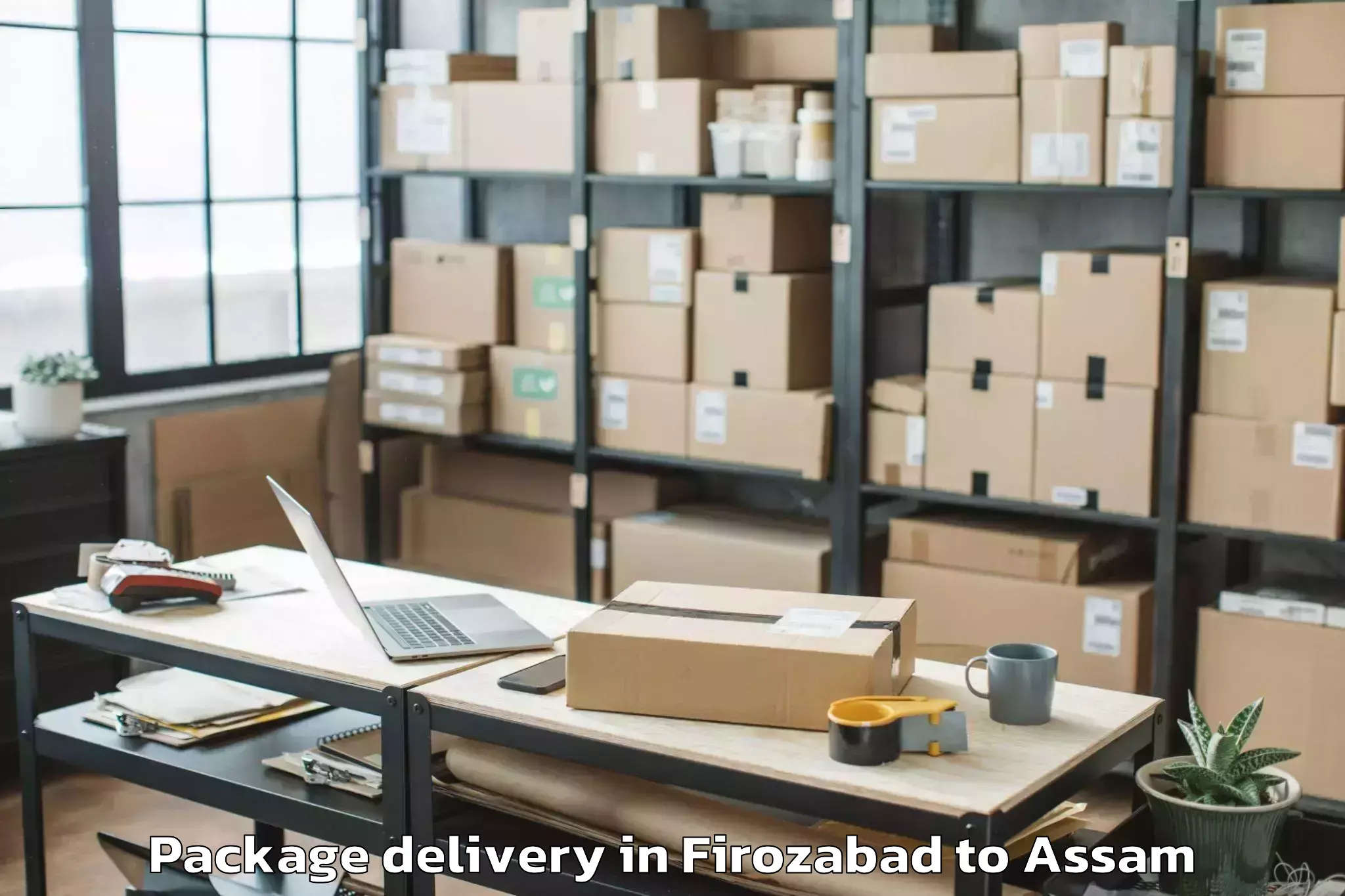 Professional Firozabad to Salonibari Airport Tez Package Delivery